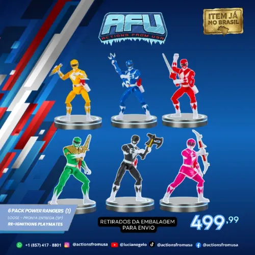 Power Rangers Mighty Morphin Re-ignition playmaths (vira cabeça)