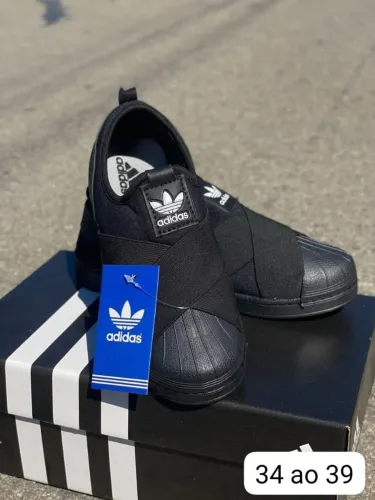 Tênis Adidas Slip-On Superstar-Feminino!