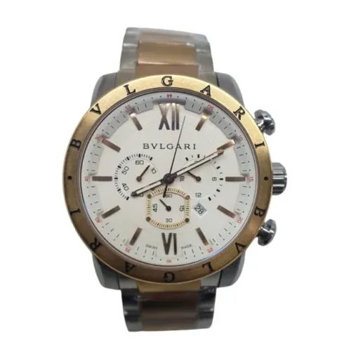 Relógio Bvulgari Diágono Dourado Premium Masculino Vintage