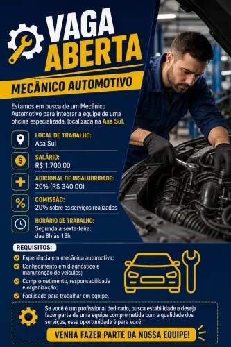 Vaga para MECÂNICO