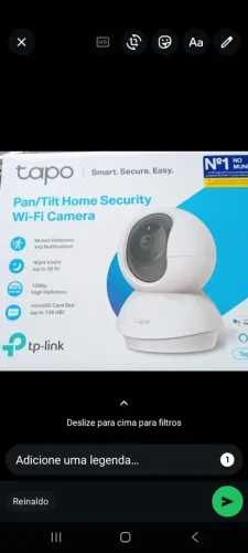 Vendo 6 Câmeras de segurança Wi-Fi Tapo por 600 reais. A unidade sai a 120 reais.