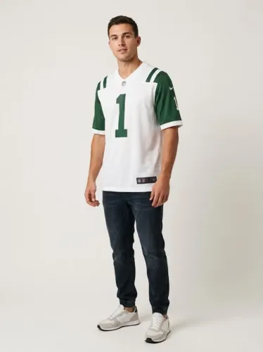Jersey Camisa NFL New York Jets #1 Sauce Gardner Tam L/G - Branca