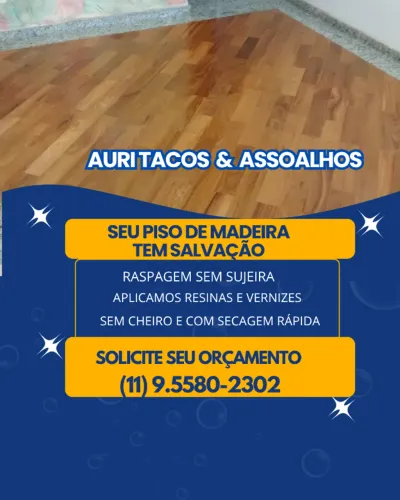 Restauração de piso de madeira 