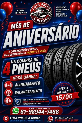 Venda de pneus novos
