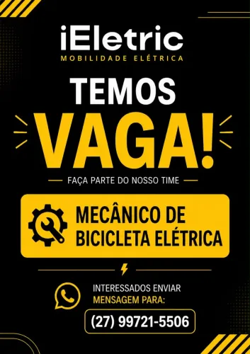 Vaga de Mecânico de Bicicleta Elétrica