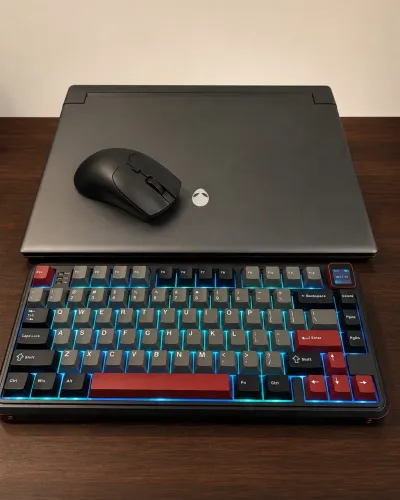 Notebook Alienware m16 R1 + teclado mecânico RGB + mouse gamer