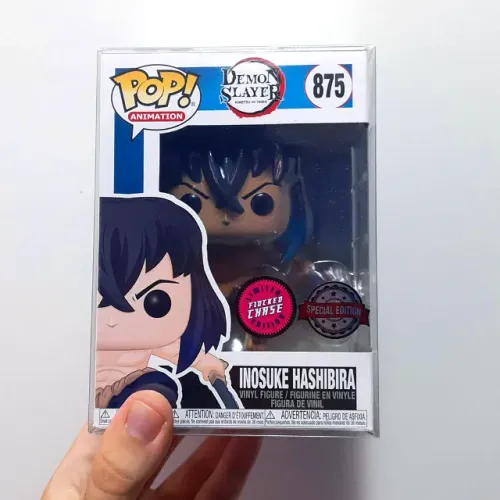 Funko Pop Demon Slayer Inosuke Flocked Chase Selo Clássico Special Edition (vaulted) 875