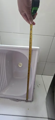Tanque/Lavatório Deca Branco em Louça - Aproximadamente 50cm