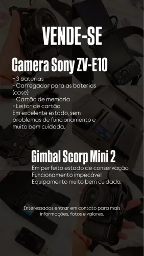 Sony Zve10 e acessórios