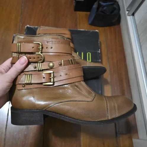 Bota Santa Lolla Couro Caramelo 40 Nunca Usada