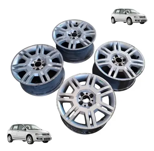 Roda Aro 16 Linha Fiat Stilo Palio Strada Marea Brava Uno Prateado