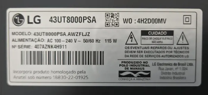 Tv LG Smart 43 polegadas