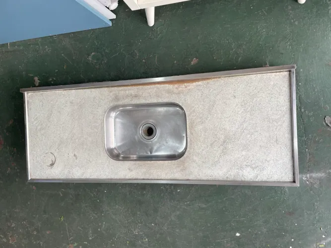 Pia de Concreto com Pia de Inox Forminox 150x56