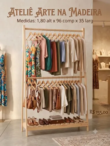 Arara closet Premium 2 cabideiro