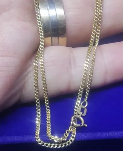 Cordão Corrente Elos Maciço Ouro 18 kilates Peso 7.40 Gramas 70 Cm 1 mm