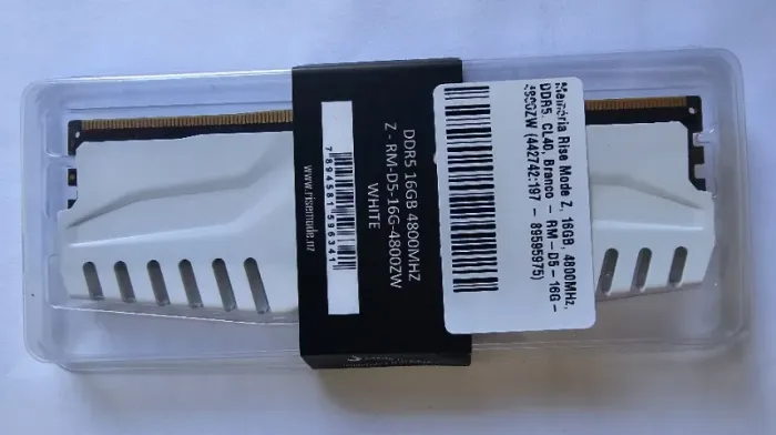 Memória RAM Rise Mode Z, 16GB, 4800MHz, DDR5, CL40, Branco - RM-D5-16G-4800ZW