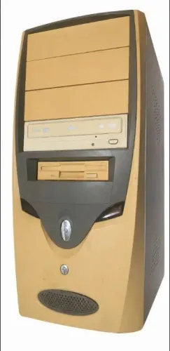Gabinete antigo 4 baias com gravador de DVD LG drive 1.44 disquete / Sem Fonte 