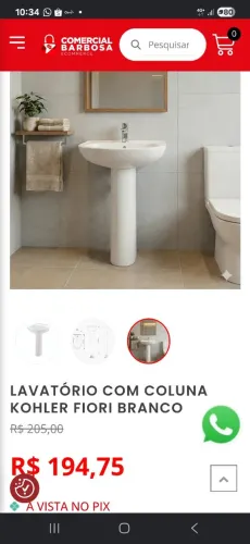 LAVATORIO COM COLUNA FRIORI. NOVO