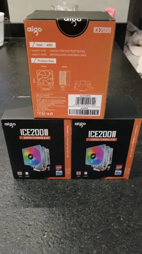 Cooler Aigo ICE 200 Pro RGB Intel AMD -NOVO- R$ 50