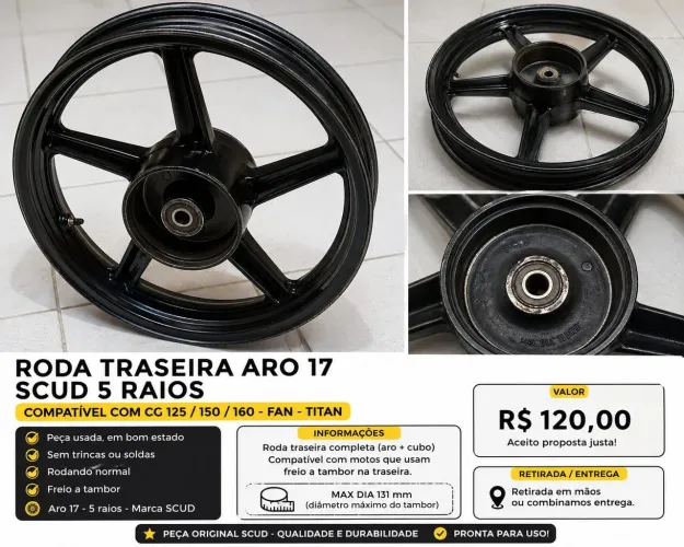 Roda De Moto Aro 17