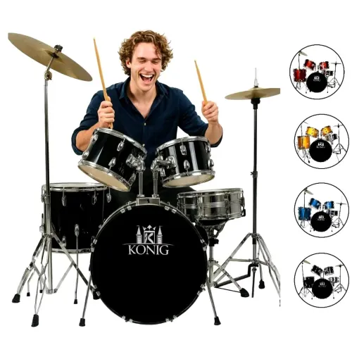 Bateria Acústica Adulto Para Igreja Festa Show 20 Polegadas Profissional Konig.