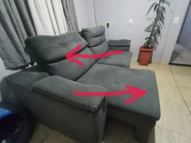 Sofá retrátil e reclinável estado de novo 