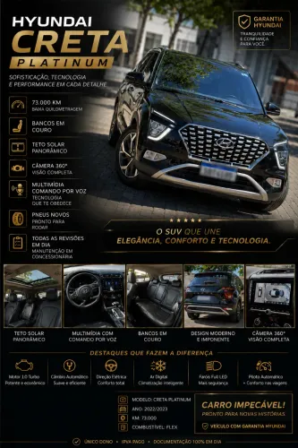 Hyundai Creta Platinum 1.0 TB 12V Flex AUT 2023