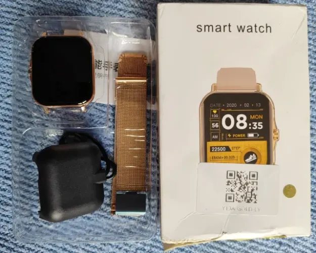 Smartwatch Relógio Inteligente Feminino Chamadas Esportes Dourado