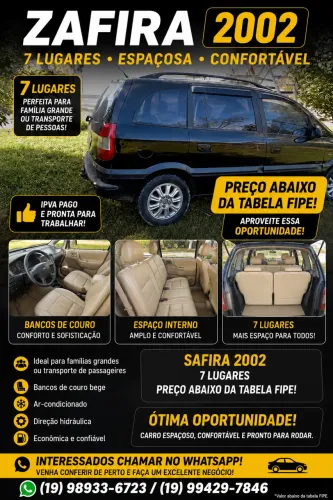 Chevrolet Zafira 2.0/ CD 2.0 16V MPFI 5P 2002