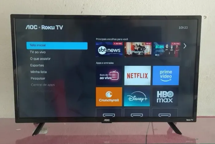 TV BOA BARATA E COM GARANTIA DE ATÉ 01 ANO- SMART TV 32 ROKU AOC R$ 697