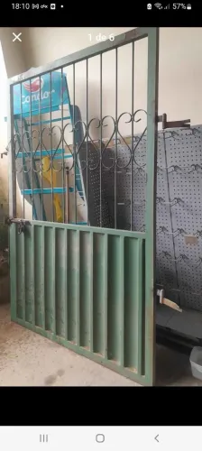 Portão de ferro reforçado 190mt altura x 130mut largura