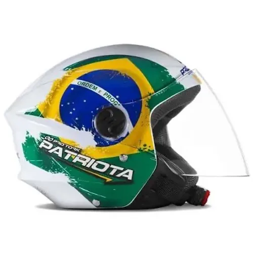 Capacete Aberto New Liberty 3 Three Patriota Brasil Nº 58