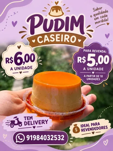 Mini pudim - Consumo ou Revenda