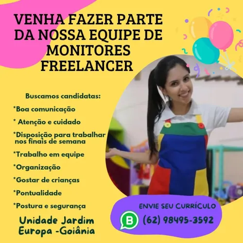 VAGAS PARA MONITORAS