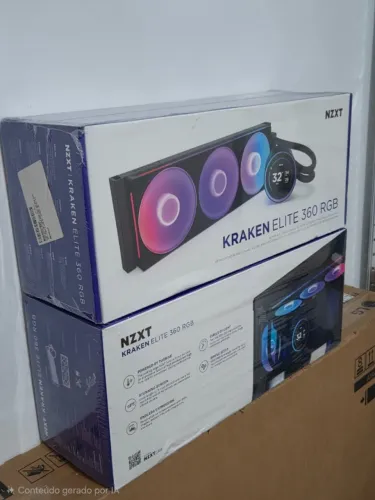 WATER COOLER NZXT KRAKEN ELITE 360, NOVO LACARADO, NOTA FISCAL E GARANTIA