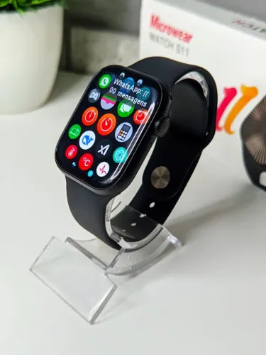 Smartwatch Série 11 Liga, Responde WhatsApp e Monitora Saúde