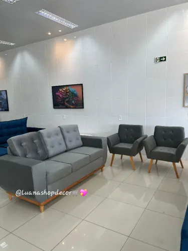 Sofá Mônaco + 2 Poltronas Kit Mônaco Luxo