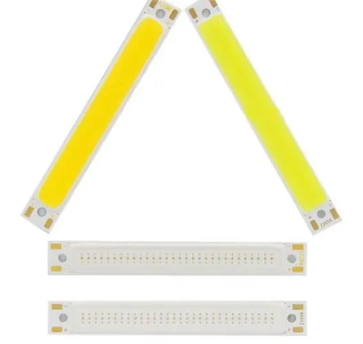 COD-CP30 KIT 2 Barras Led 60X8MM Cob Drl 3w 3-3.7v Branco Quente Arduino Automação