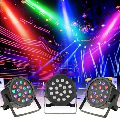 Canhão Refletor 18 Led Rgb Jogo De Luz Dj Festa Lk-184 LuaTek