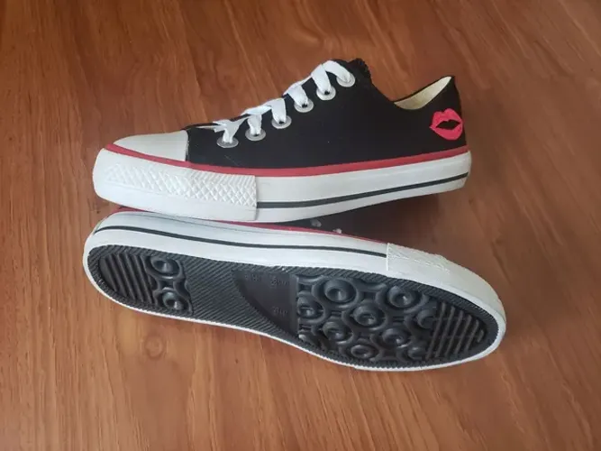 tênis super star preto de lona 36<br>- entrego 