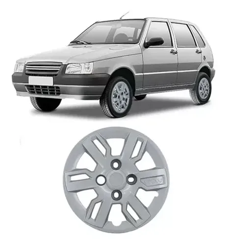 Jogo 4 Peças - Calota Aro 13 - Fiat Uno Way 2013 à 2015 - Grid