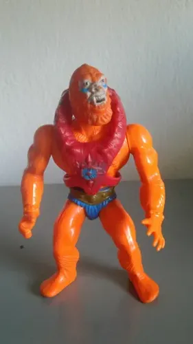 Antigo boneco Homem Fera coleção He Man anos 80 estrela em bom estado veja leia