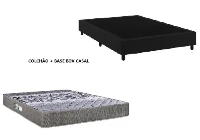 Colchão Espuma Selado D33 Com Base Box Blindada Casal. Produtos Novos Direto de Fábrica.