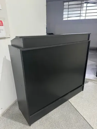 Balcão caixa 120 cm preto MDF