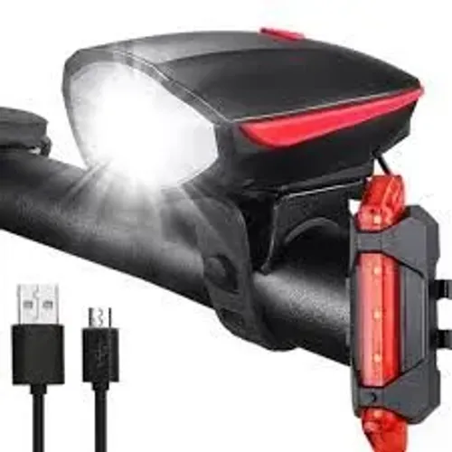 Kit lanterna bicicleta com buzina/entrega grátis