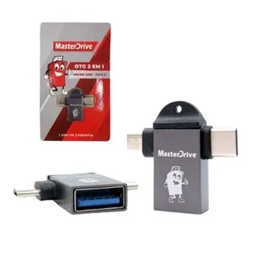 Adaptador Otg Usb 2x1, Micro Usb, Usb C Masterdrive Original