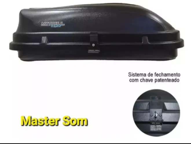 Bagageiro Maleiro Teto Motobul 460 Litros Light Preto
