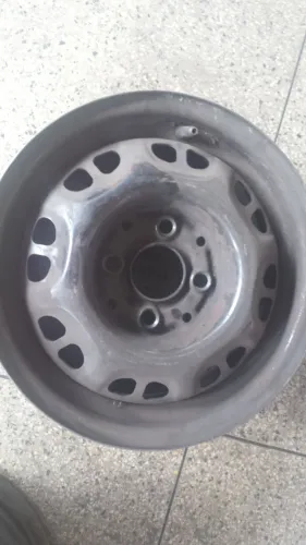 Roda de ferro aro 13 Volkswagen parati plus Preta original 4x100 usadas