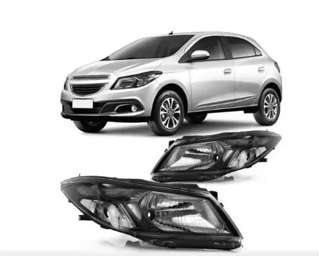 Farol Onix Prisma Lt Ltz Joy 2012 2014 A 2018 Máscara Negra