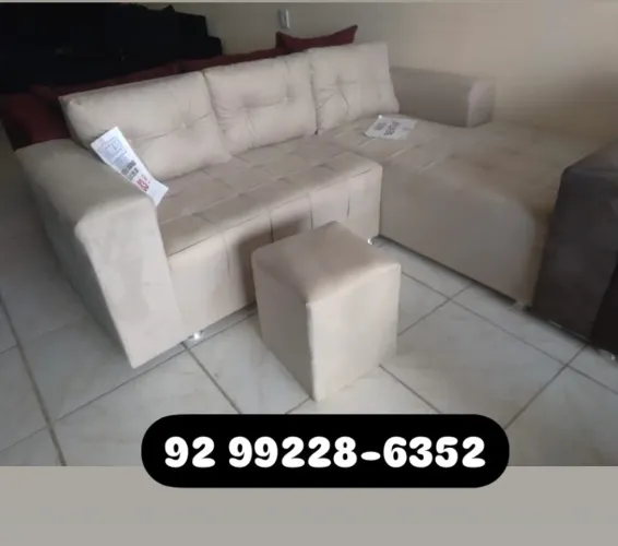 Sofá Retrátil de Canto - Novo -